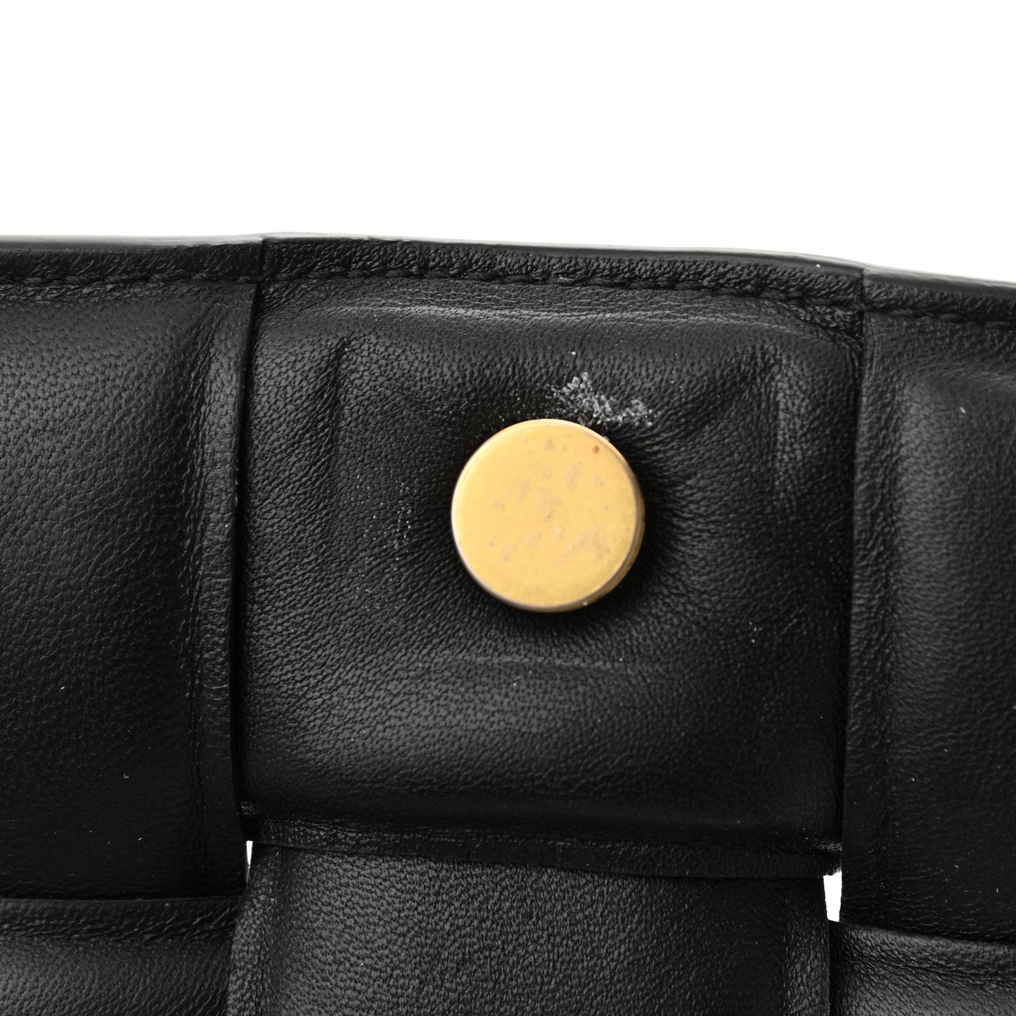 Nappa Maxi Intreccio Padded Cassette Crossbody Bag Black