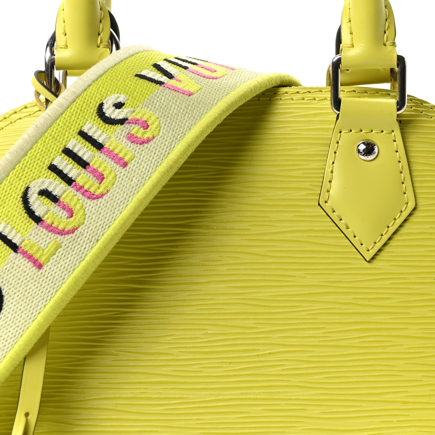 Louis Vuitton Epi Jacquard Alma BB Yellow Citron 7 of 9
