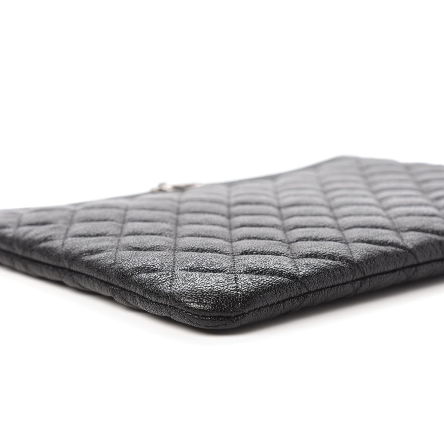 Caviar Quilted Medium Boy Cosmetic Case Black