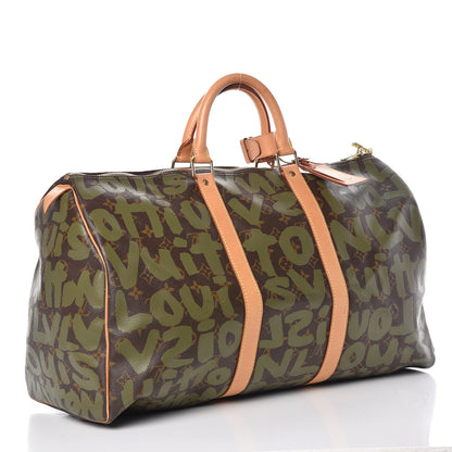 Louis Vuitton Graffiti Keepall 50 Kaki 3 of 16