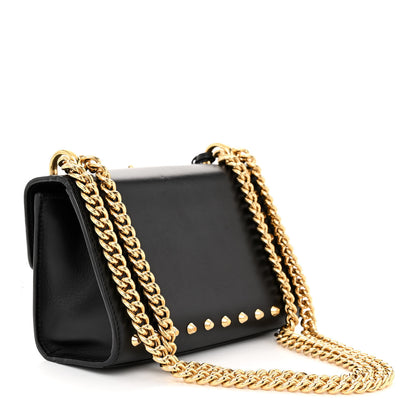 Gucci Calfskin Studded Small Padlock Shoulder Bag Black 3 of 12