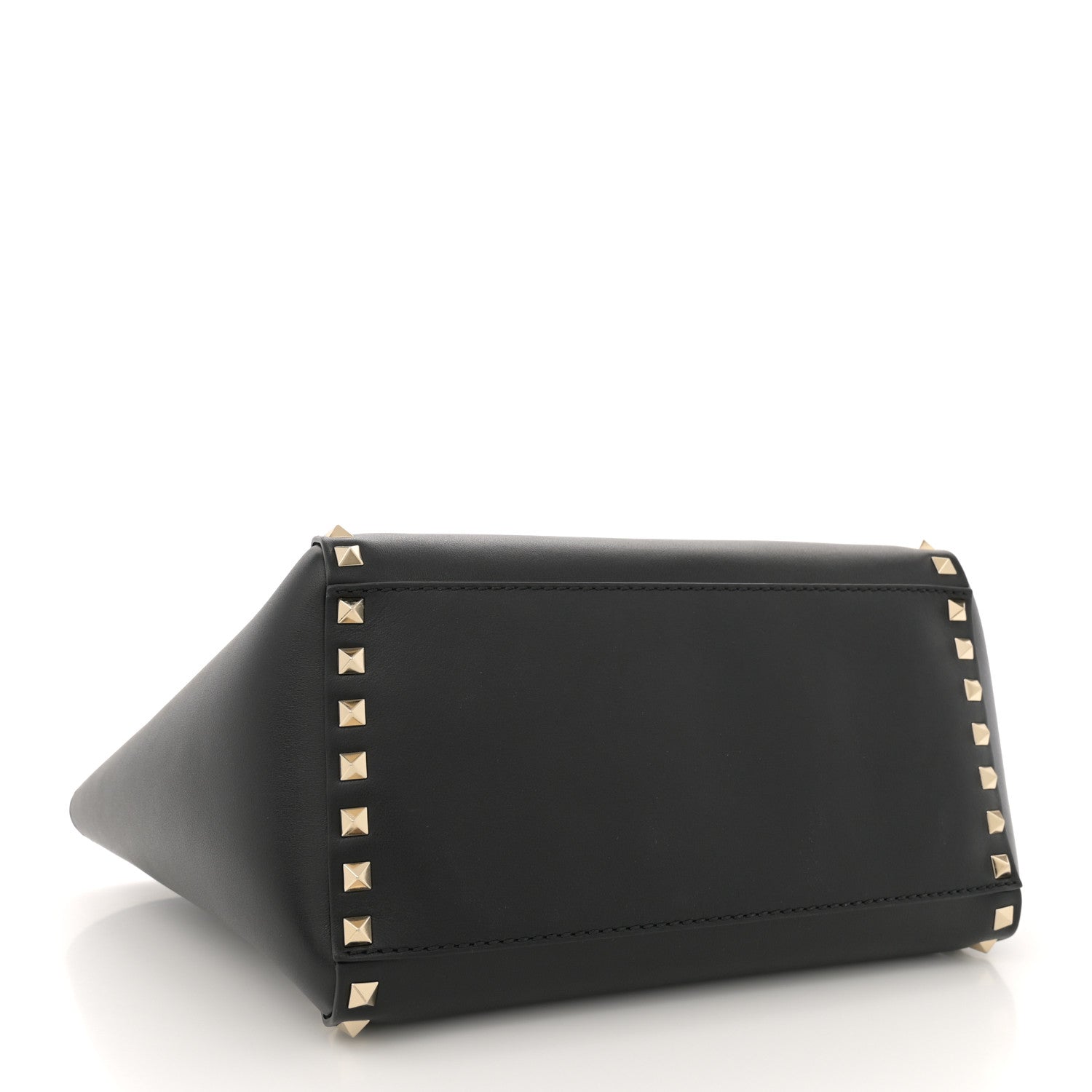 Valentino Garavani Vitello Small Rockstud Double Handle Tote Black 3 of 10