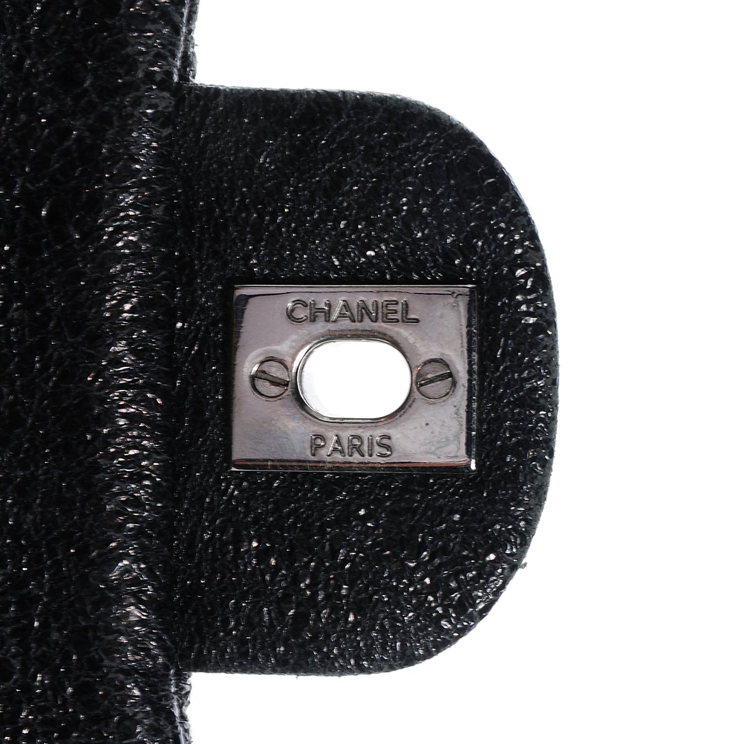 Chanel Crackled Calfskin Medium Double Flap Black 8 of 9