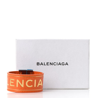 Balenciaga Agneau Logo Blanket Bracelet Sanguine 6 of 6