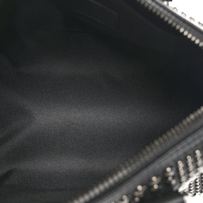 Louis Vuitton Calfskin Damier Studded Keepall Bandouliere 25 Black 5 of 9