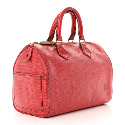 Louis Vuitton Epi Speedy 25 Castillan Red 3 of 17