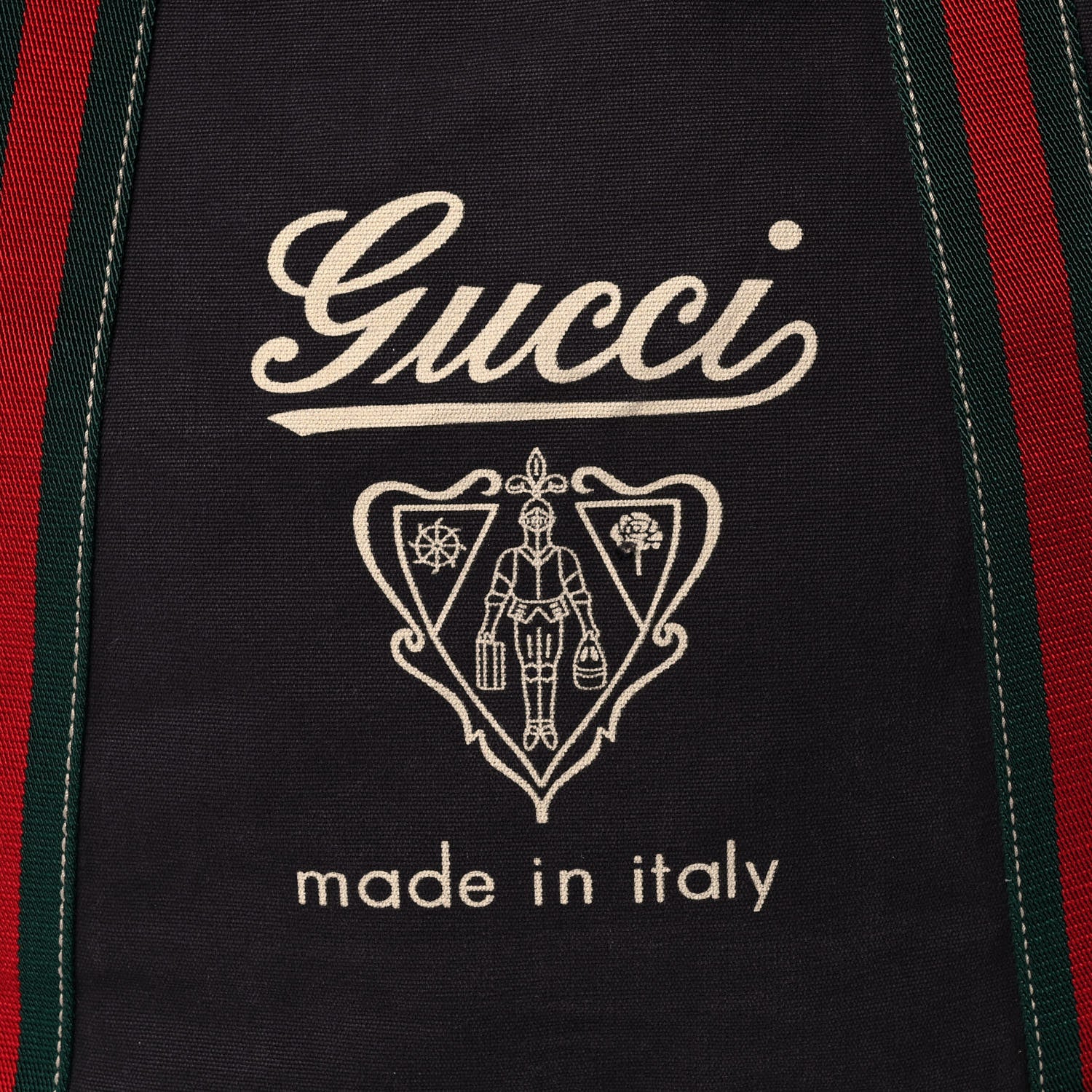 Gucci Canvas Web Signature Tote Black 7 of 13