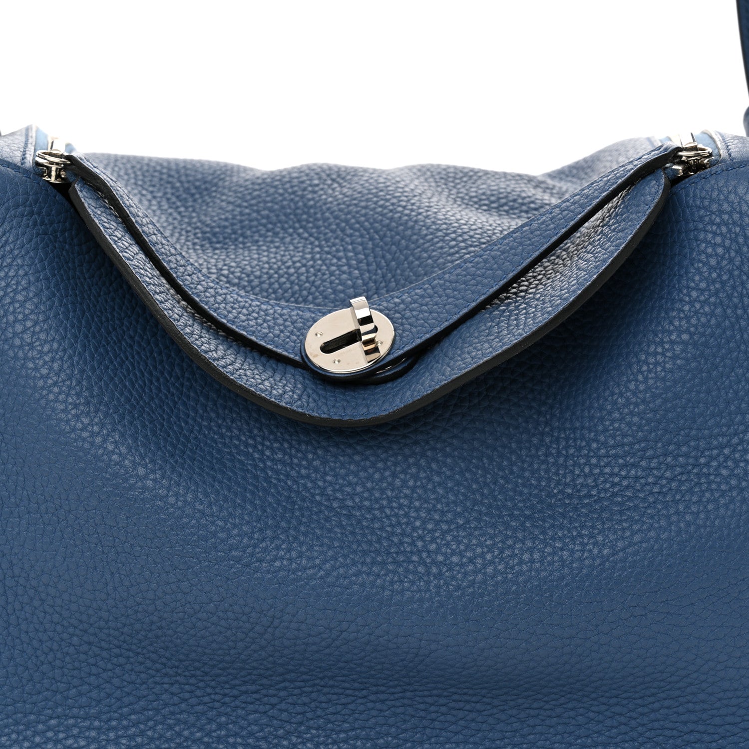 Hermes Taurillon Clemence Lindy 30 Bleu Agate Gris Mouette 7 of 10