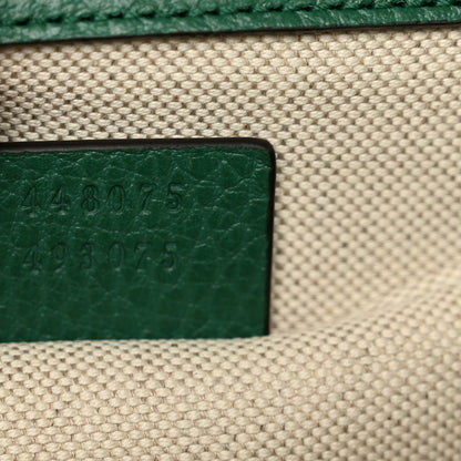Gucci Dollar Calfskin Crystal Web Medium Dionysus Bamboo Top Handle Bag Emerald 8 of 12