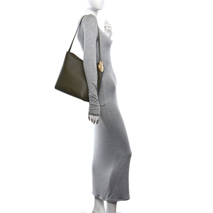Christian Dior Grained Calfskin Medium Medaillon Bucket Bag Khaki 3 of 20