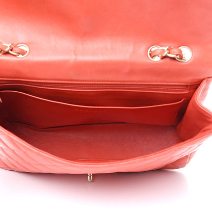 Chanel Lambskin Quilted Jumbo Single Flap Coral 5 of 19