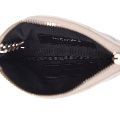 Saint Laurent Calfskin Matelasse Monogram Key Pouch Porcellana 5 of 8