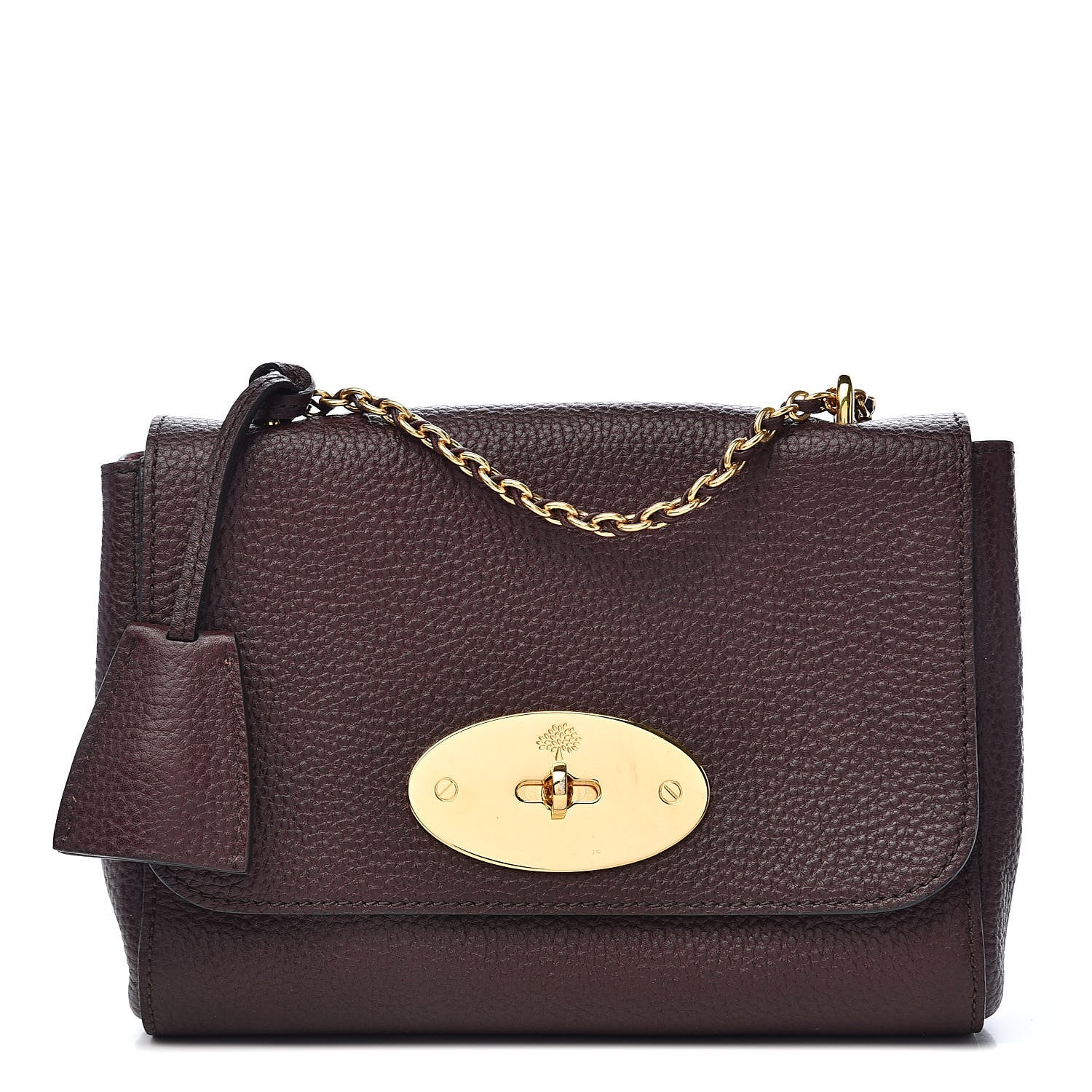 Mulberry Glossy Goatskin Small Lily Flap Oxblood 1 of 13