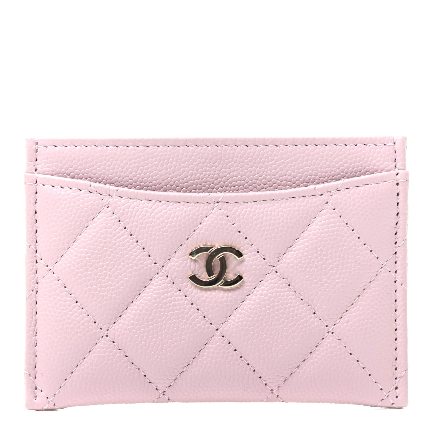 Chanel Caviar Quilted Card Holder Light Pink 1 of 9