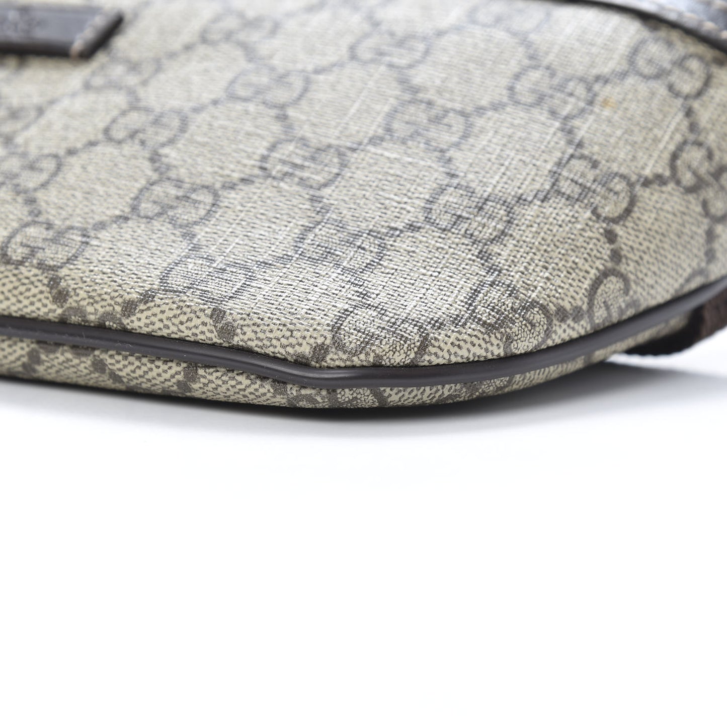 GG Supreme Monogram Belt Bag Dark Brown