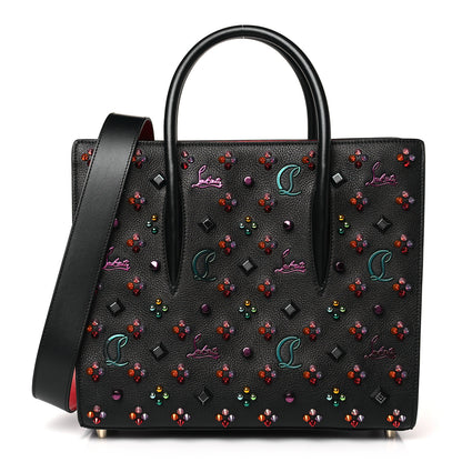 Christian Louboutin Calfskin Spikes Loubinthesky Medium Paloma Black Muticolor 1 of 8
