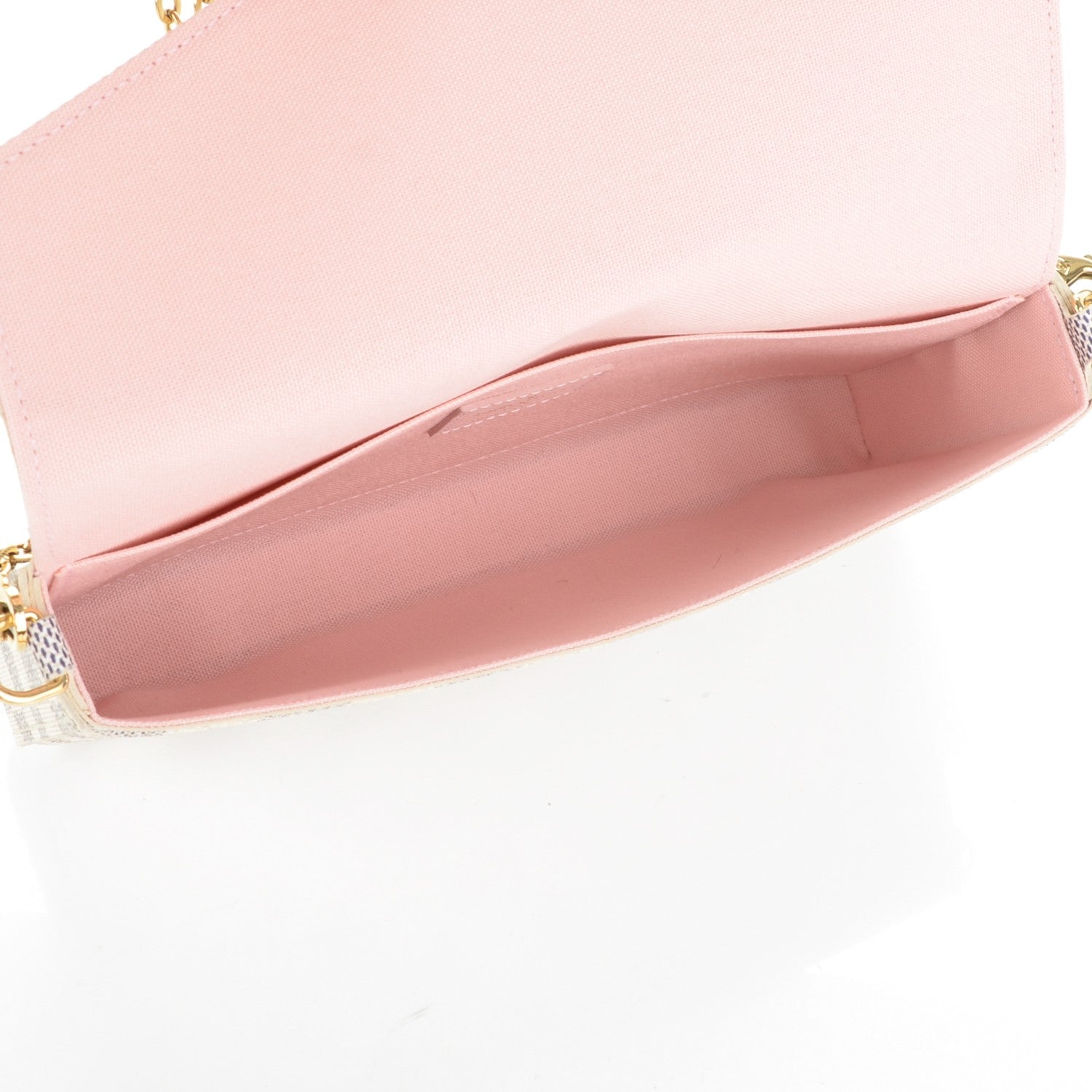 Louis Vuitton Damier Azur Pochette Felicie Chain Wallet Rose Ballerine 5 of 7
