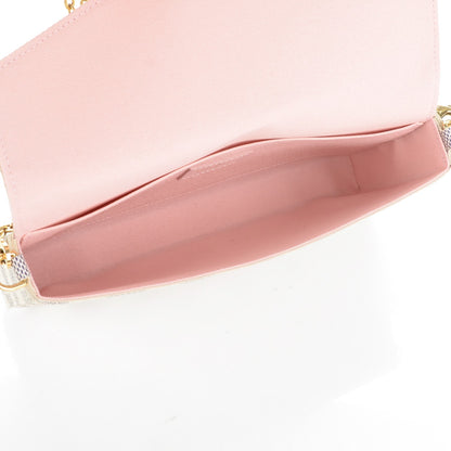 Louis Vuitton Damier Azur Pochette Felicie Chain Wallet Rose Ballerine 5 of 7