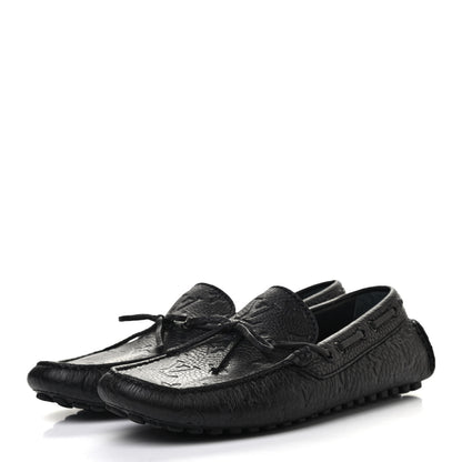 Louis Vuitton Empreinte Arizona Car Shoe Moccasin Loafers 8 Black 3 of 9
