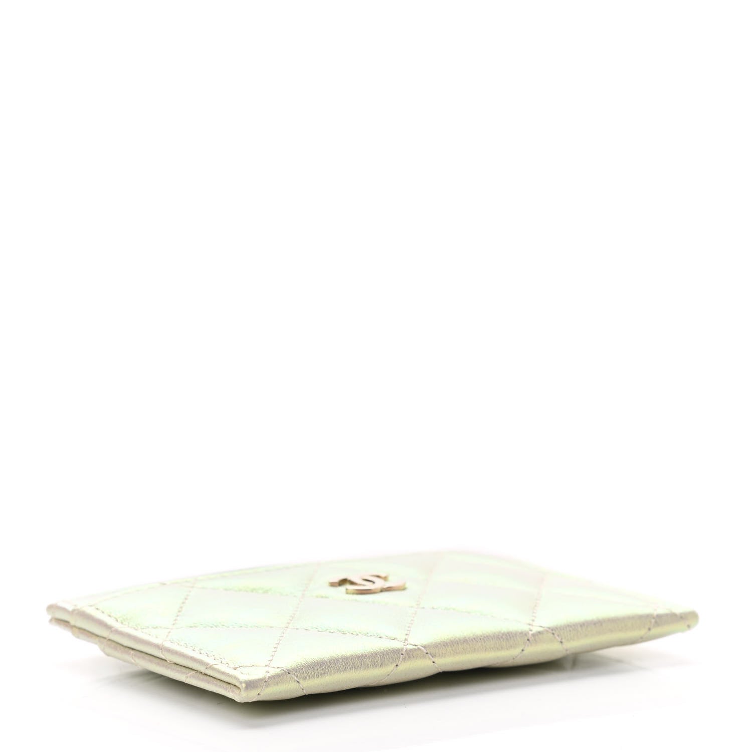 Chanel Iridescent Lambskin Quilted Card Holder Ivory 4 of 9