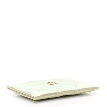Chanel Iridescent Lambskin Quilted Card Holder Ivory 4 of 9