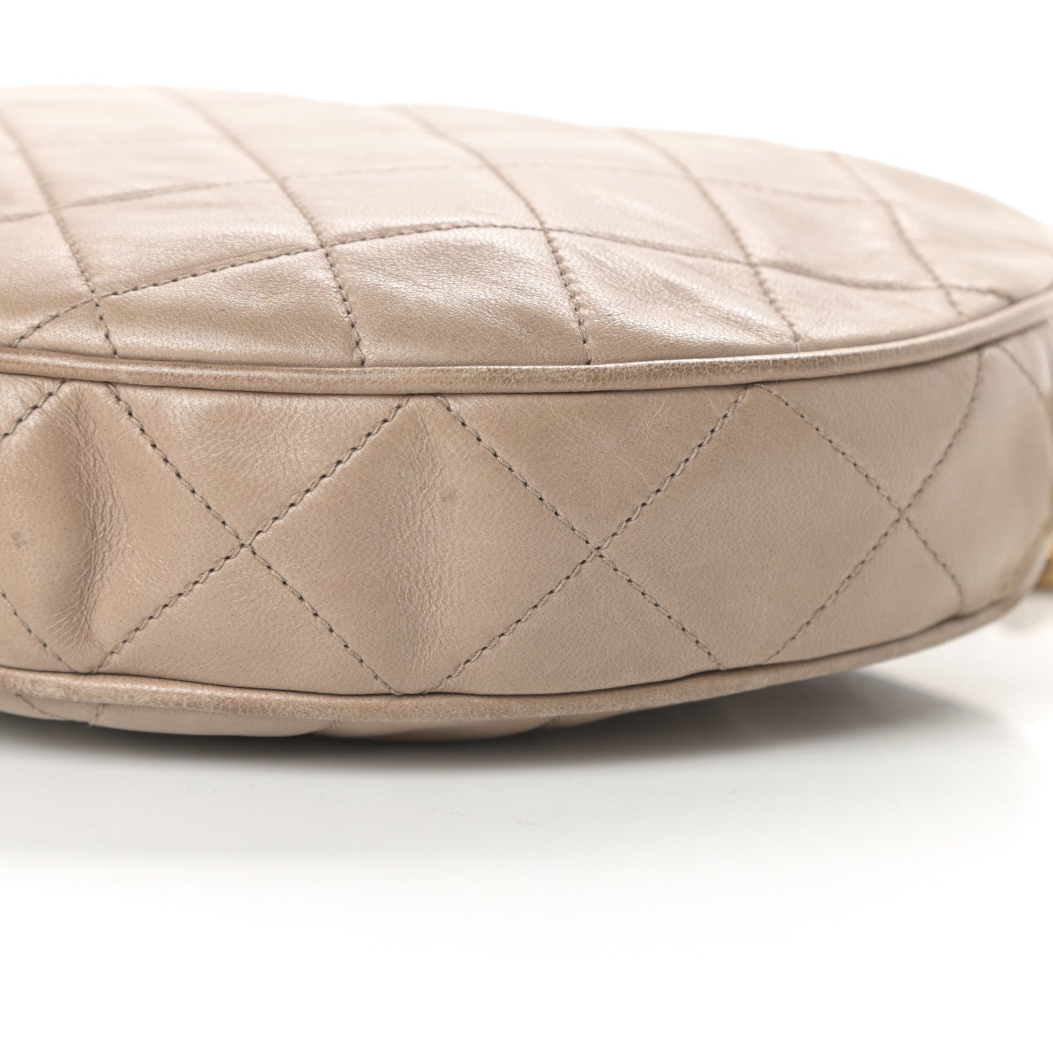 Chanel Lambskin Quilted Round Tassel Crossbody Bag Beige 12 of 15