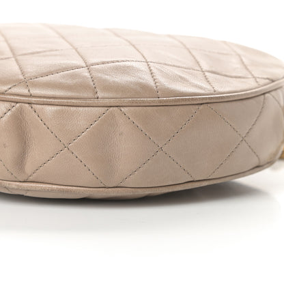 Chanel Lambskin Quilted Round Tassel Crossbody Bag Beige 12 of 15