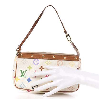 Louis Vuitton Monogram Multicolor Pochette Accessories White 2 of 14