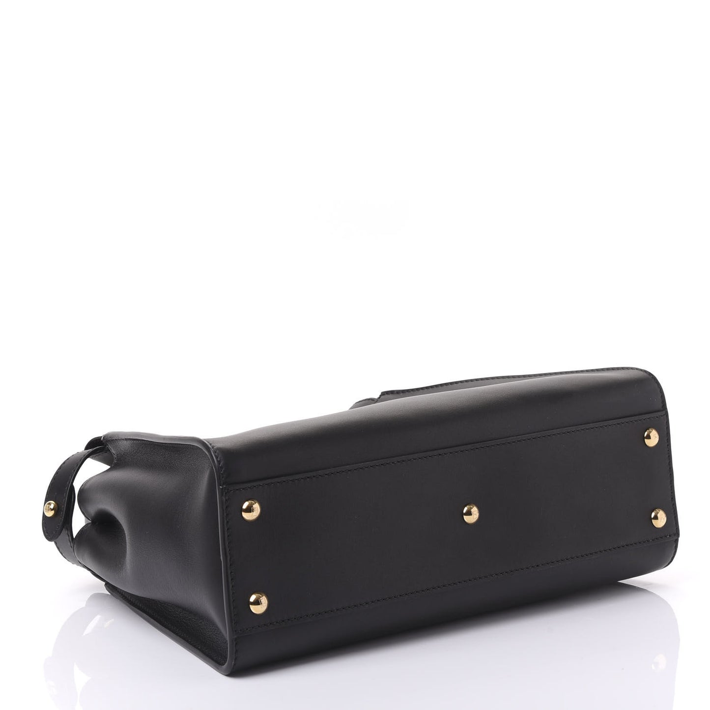 Vitello Seta Shiny Nappa Medium Peekaboo Iconic Satchel Black