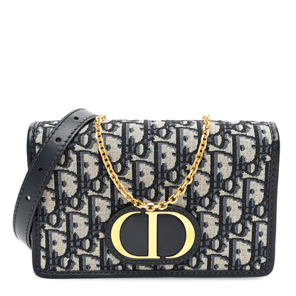 Christian Dior Oblique 30 Montaigne 2-In-1 Pouch Blue 1 of 10