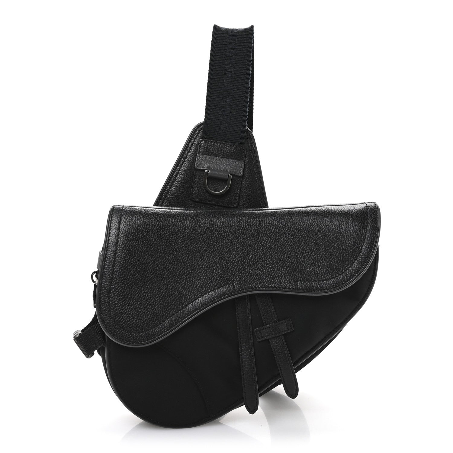 Christian Dior SADDLE ナイロンボディーバッグ CHRISTIAN DIOR BLACK NYLON SADDLE BAG – RDB