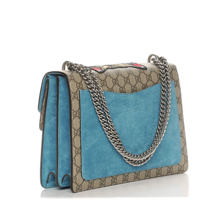 Gucci GG Supreme Monogram Angry Cat Embroidered Medium Dionysus Shoulder Bag Beige Ultramarine 4 of 9