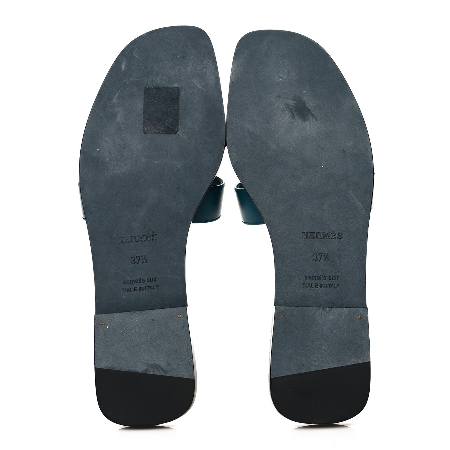 Calfskin Oran Sandals 37.5 Blue Velvet