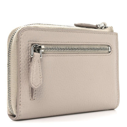 Prada Vitello Daino Stitch Triangle Zip Around Keychain Cammeo 3 of 6