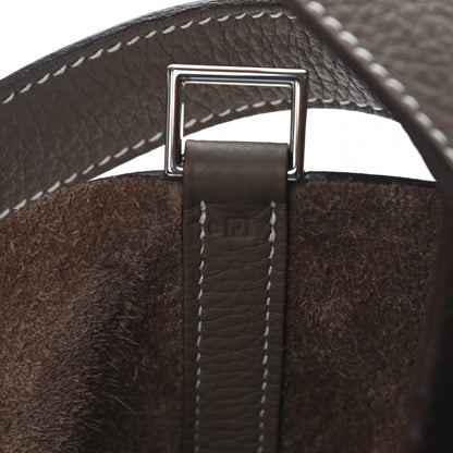 Hermes Taurillon Clemence Picotin 18 PM Etoupe 7 of 11