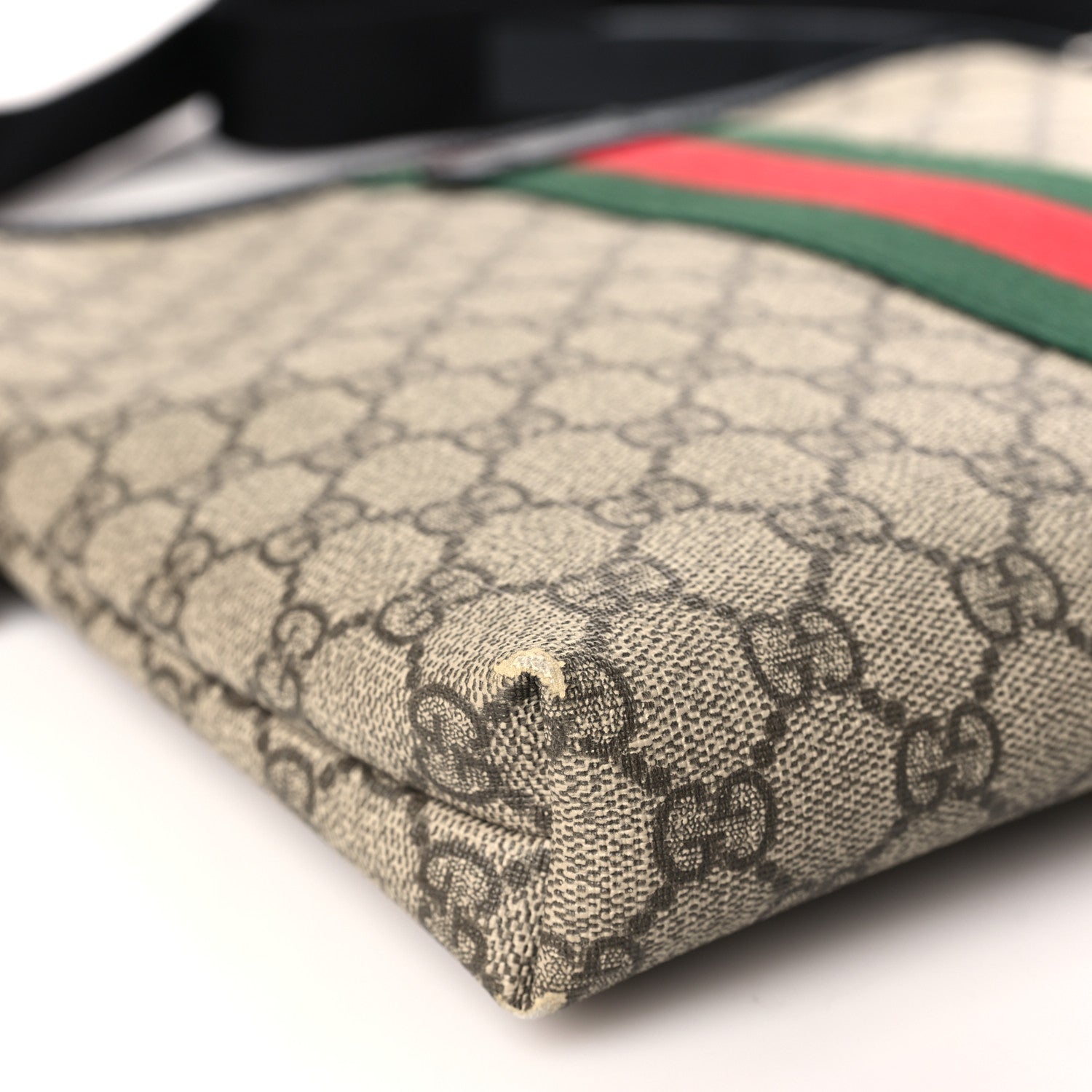 Gucci GG Supreme Monogram Web Messenger Bag Black 9 of 9