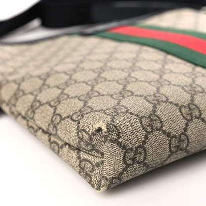 Gucci GG Supreme Monogram Web Messenger Bag Black 9 of 9