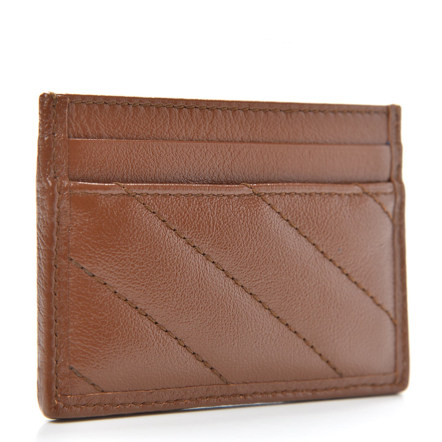 Azalea Calfskin Matelasse Diagonal GG Marmont Card Holder Cuir