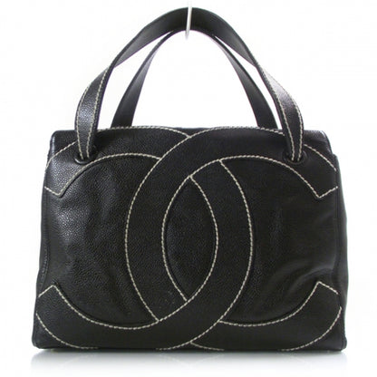 Chanel Caviar CC Stitched Small Tote Black 1 of 12
