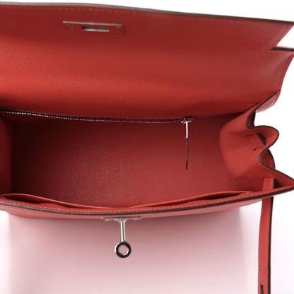 Hermes Epsom Kelly Sellier 28 Rouge Tomate 6 of 11