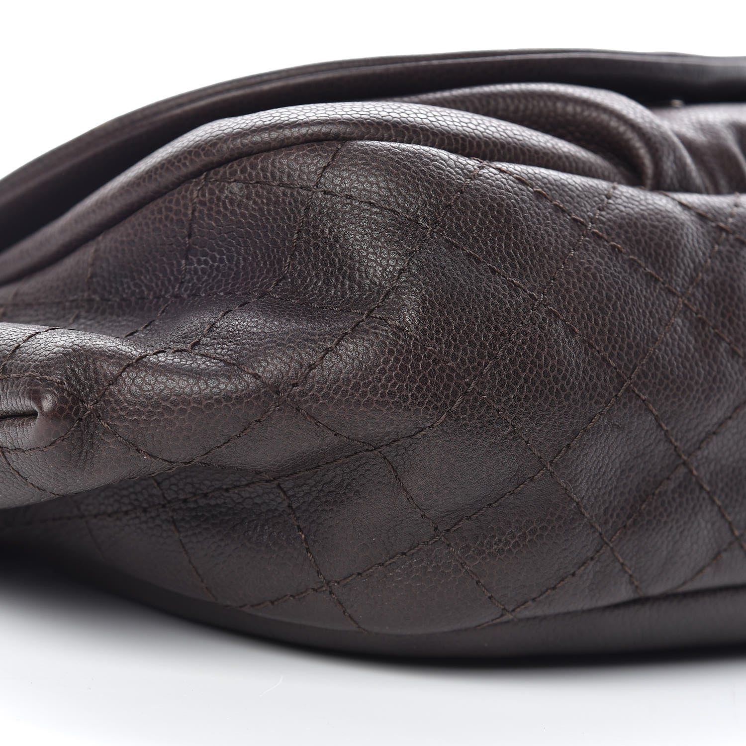 Chanel Caviar Half Moon Large Flap Dark Brown 6 of 15