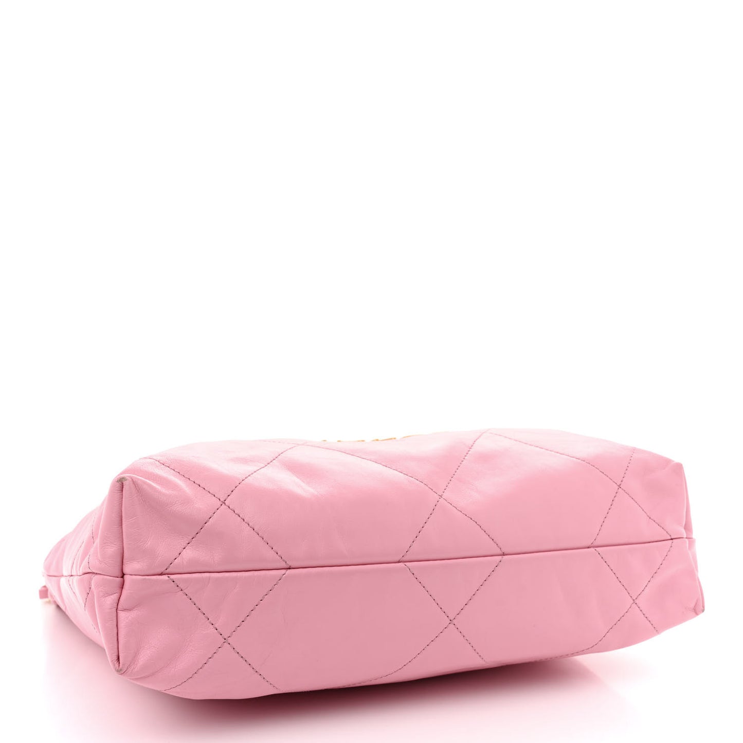 Shiny Calfskin Quilted Small Chanel 22 Light Pink