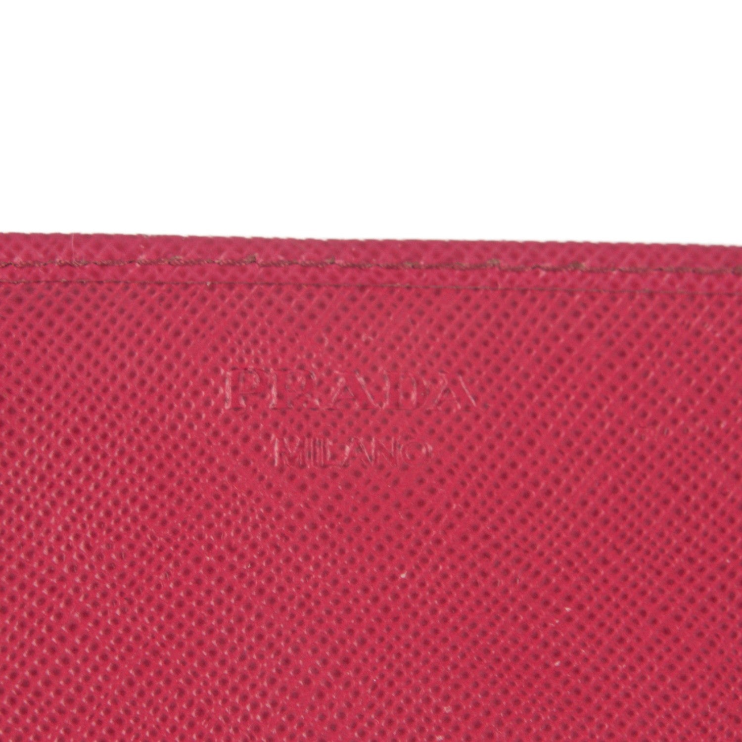 Prada Saffiano Metal Continental Flap Wallet Peonia 6 of 9