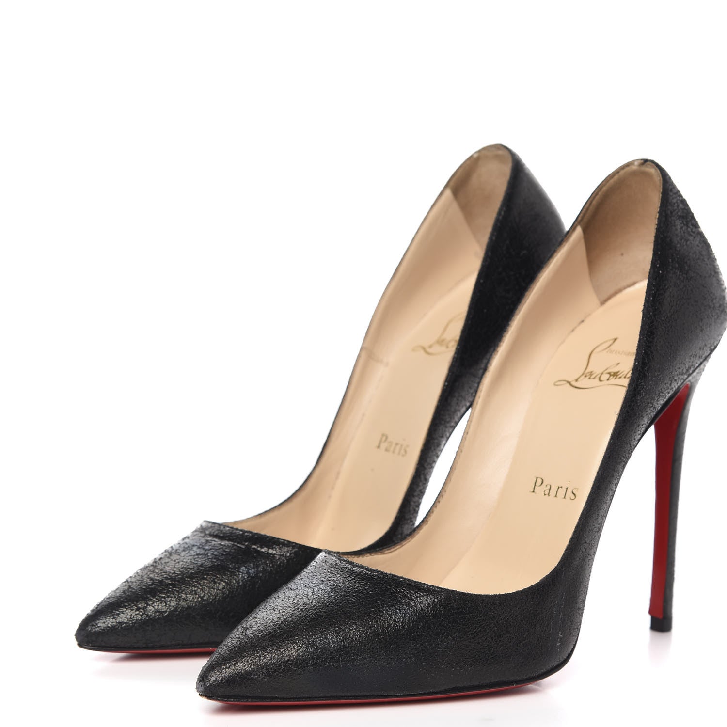 Christian Louboutin Crackled Suede So Kate 120 Pumps 37 Black 3 of 8