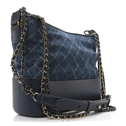 Chanel Denim Calfskin Medium Gabrielle Hobo Blue 3 of 10