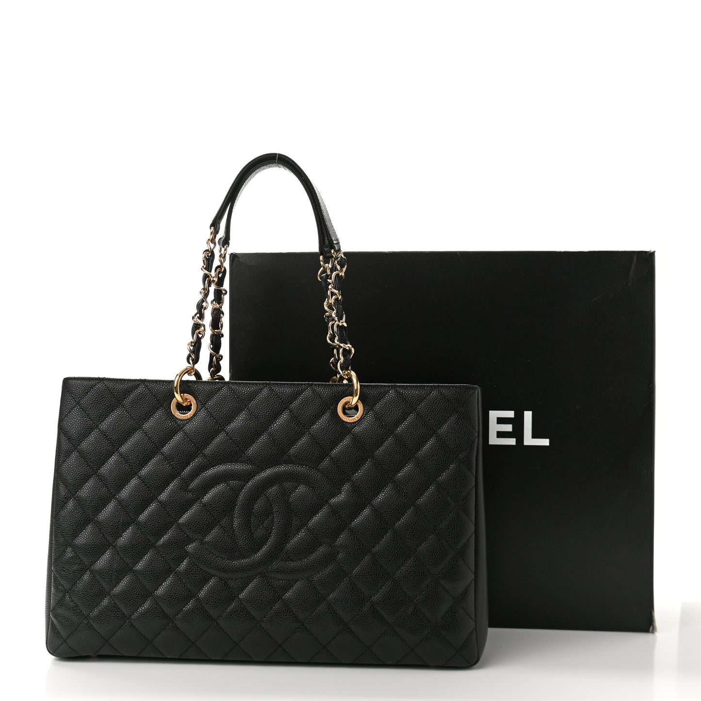 Caviar Quilted XL Grand Shopping Tote GST Black