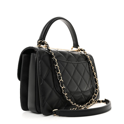 Chanel Lambskin Quilted Small Trendy CC Dual Handle Flap Bag Black 3 of 13