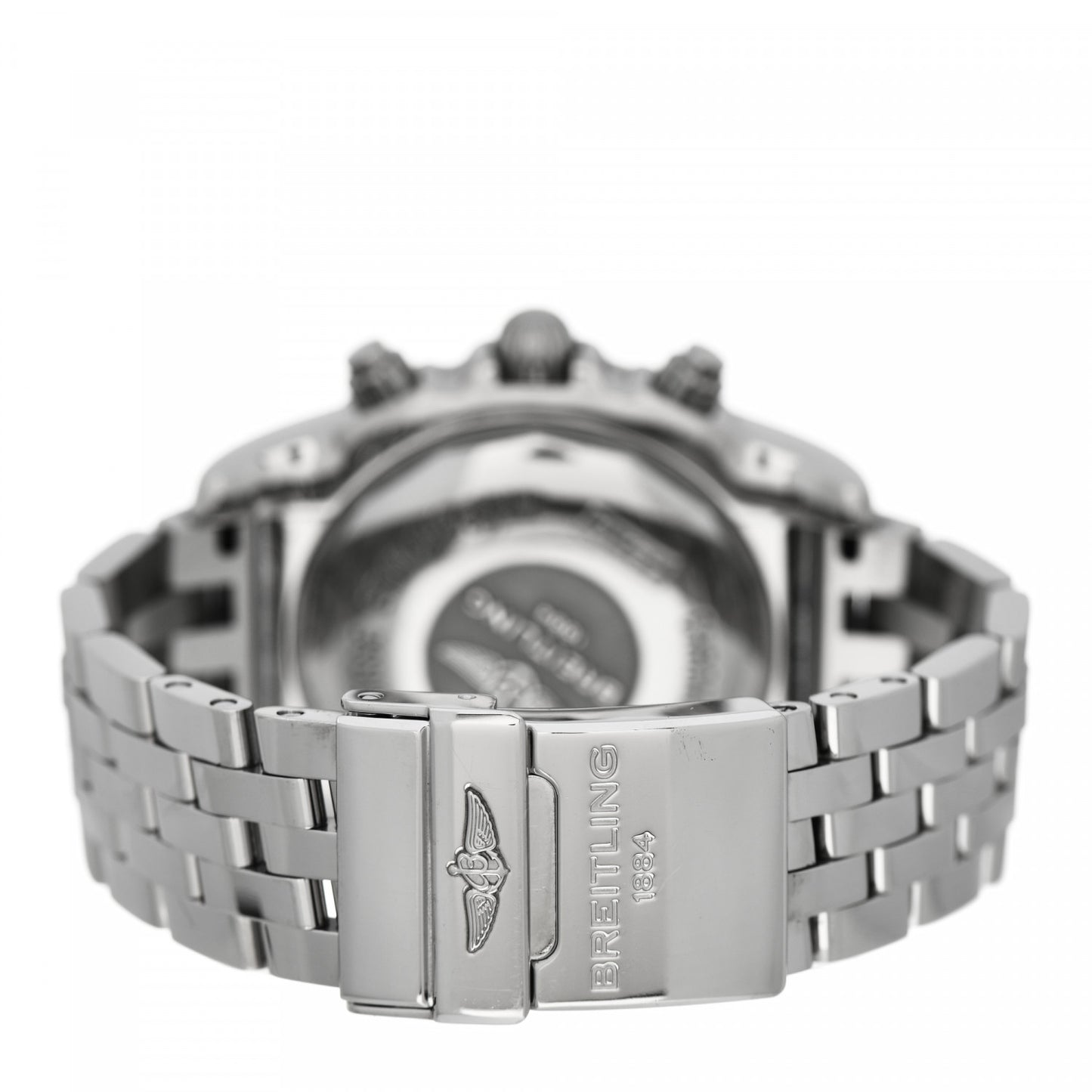 Stainless Steel 44mm Chronomat Chronograph Automatic Watch Black AB0110