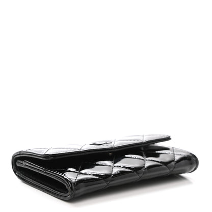 Chanel Patent Quilted Flap Card Holder So Black 4 of 8