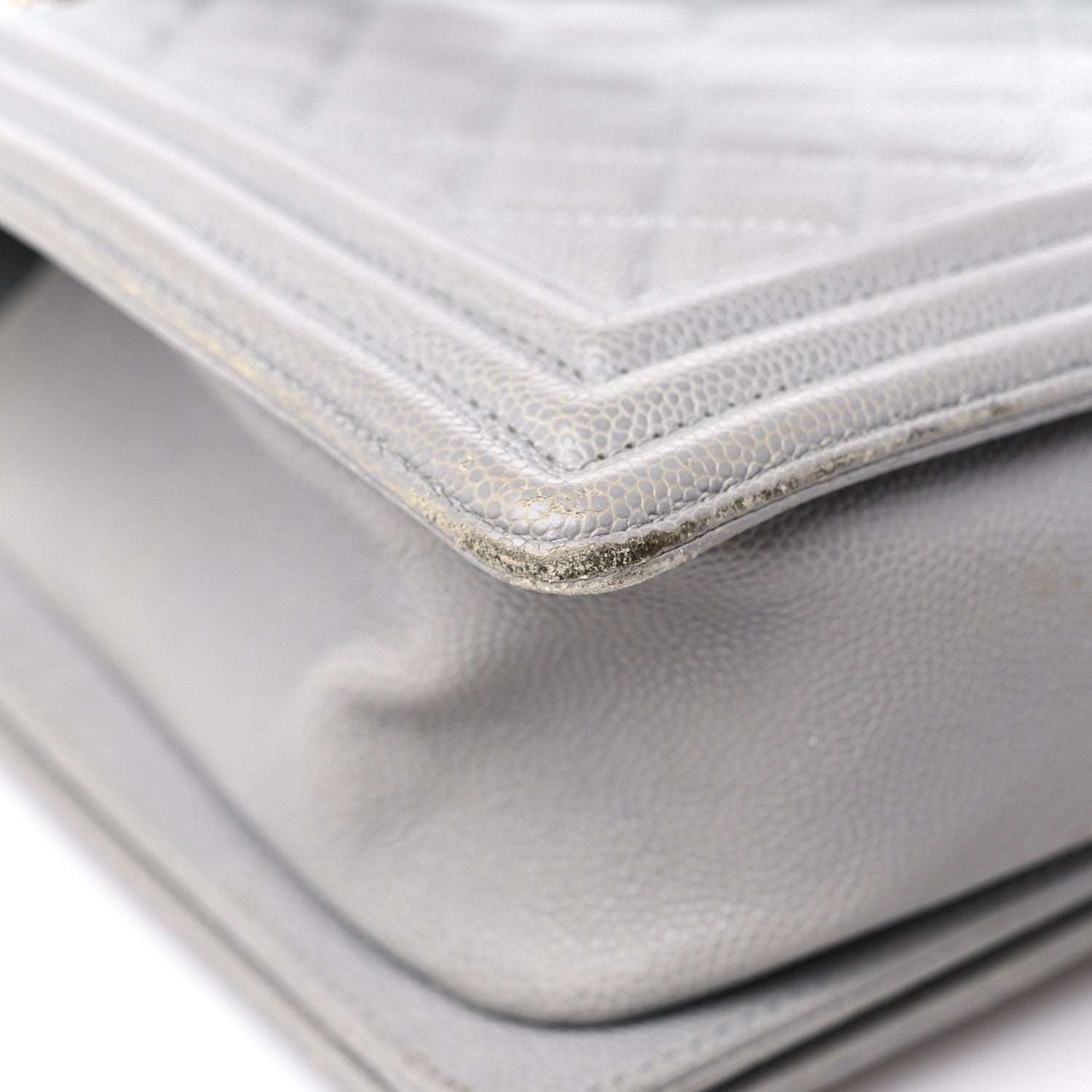 Chanel Caviar Quilted New Medium Boy Flap Grey 11 of 19